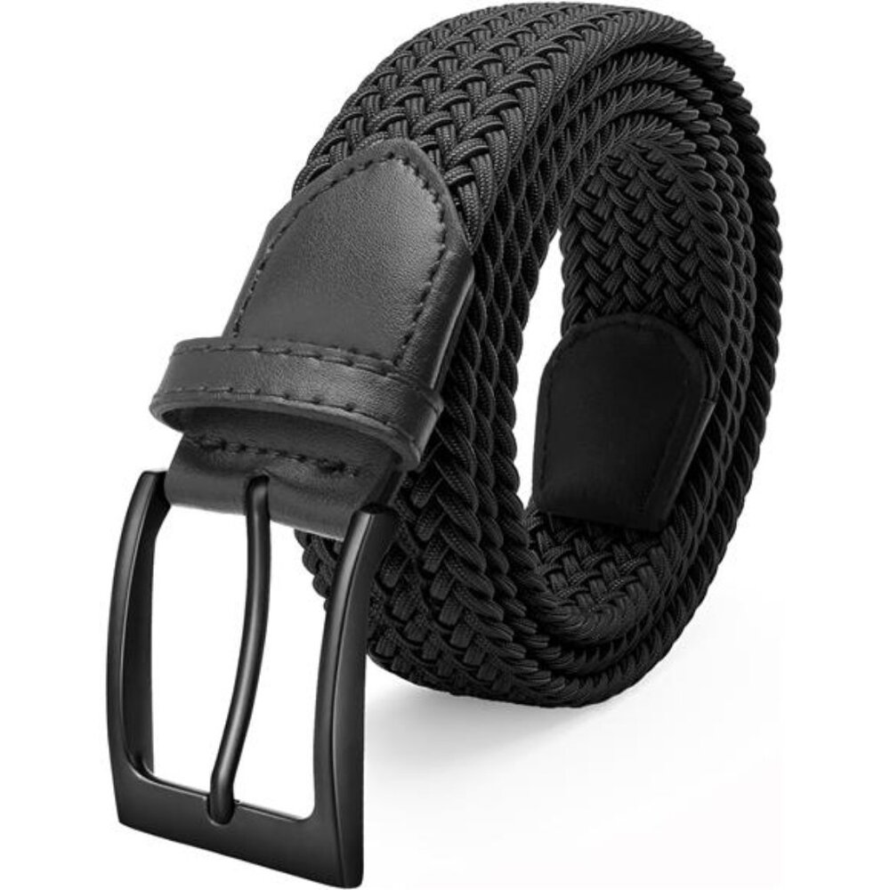 Elastic Braided Stretch Mens Golf Casual Jeans Belts Woven 1 3/8"Nylon WorkBelts